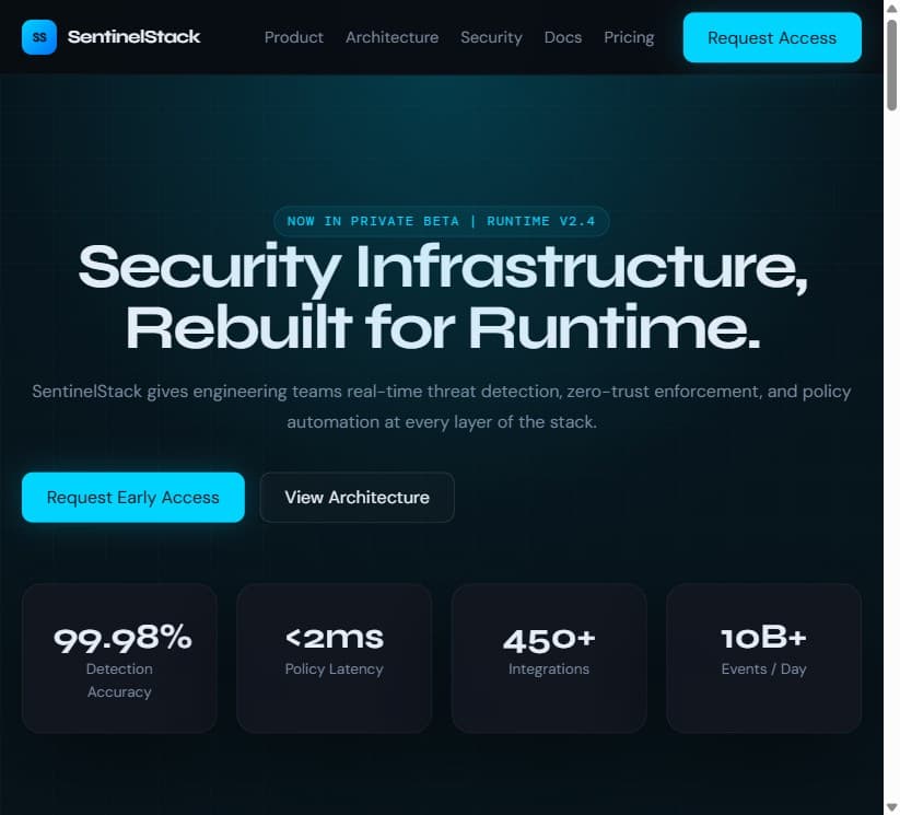 SentinelStack Cybersecurity