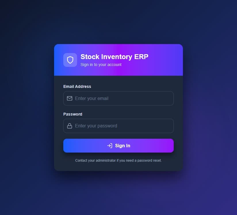 Stock Inventory ERP
